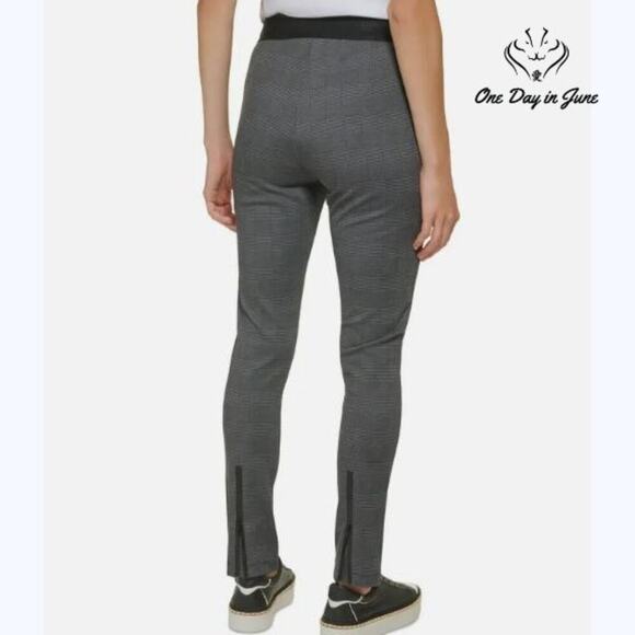 Karl Lagerfeld Paris Houndstooth Ankle Pants Size S - Picture 2 of 8